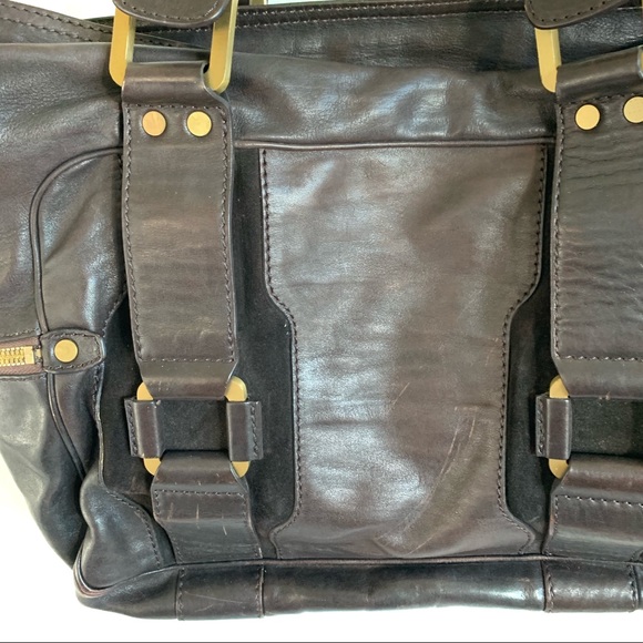 Jimmy Choo Chocolate Leather Tote - Picture 12 of 16